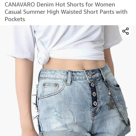 NWT RARE! Women's Denim Jeans Shorts Miss Canavaro - Picture 6 of 13